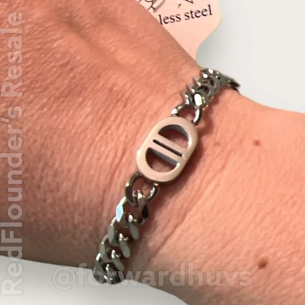 Bundle 3 for $15 | Stainless Steel Chain Bracelet - Silver Tone Metal NEW